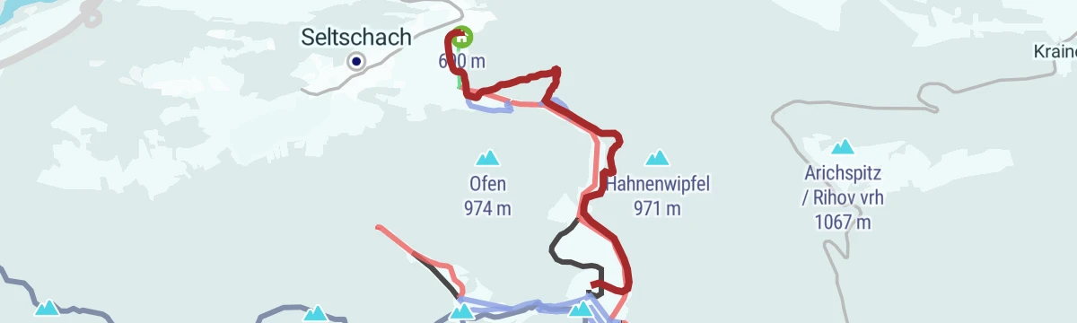 Route map: Seltschacher Alm